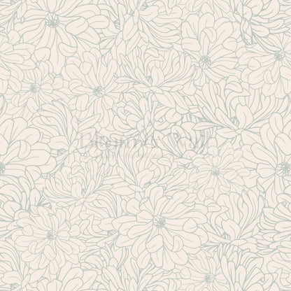 Eloise Magnolia Petals Sage Wallpaper