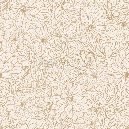 Eloise Magnolia Petals Gold Wallpaper