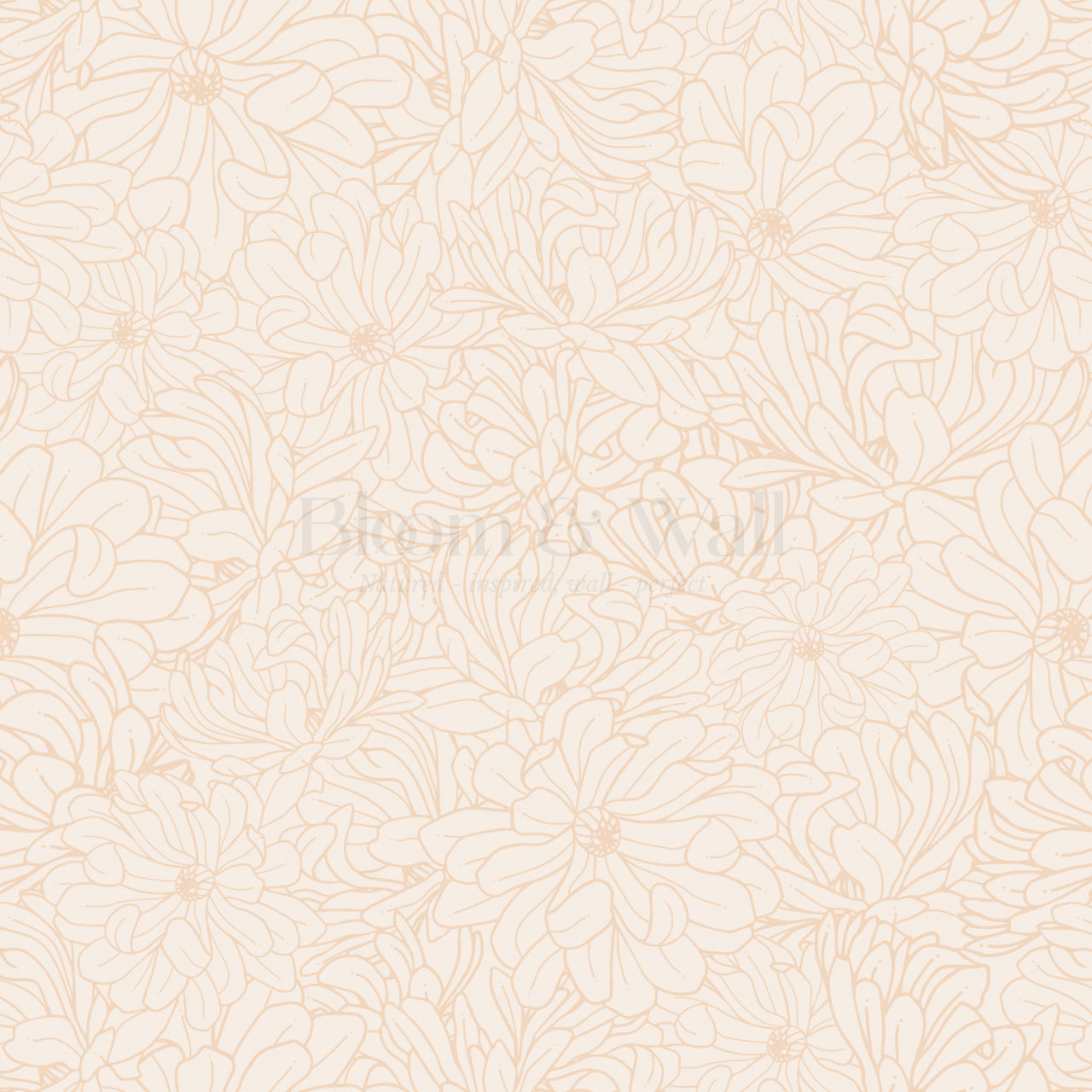 Eloise Magnolia Petals Peach Wallpaper