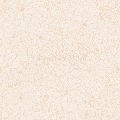 Eloise Magnolia Petals Peach Wallpaper