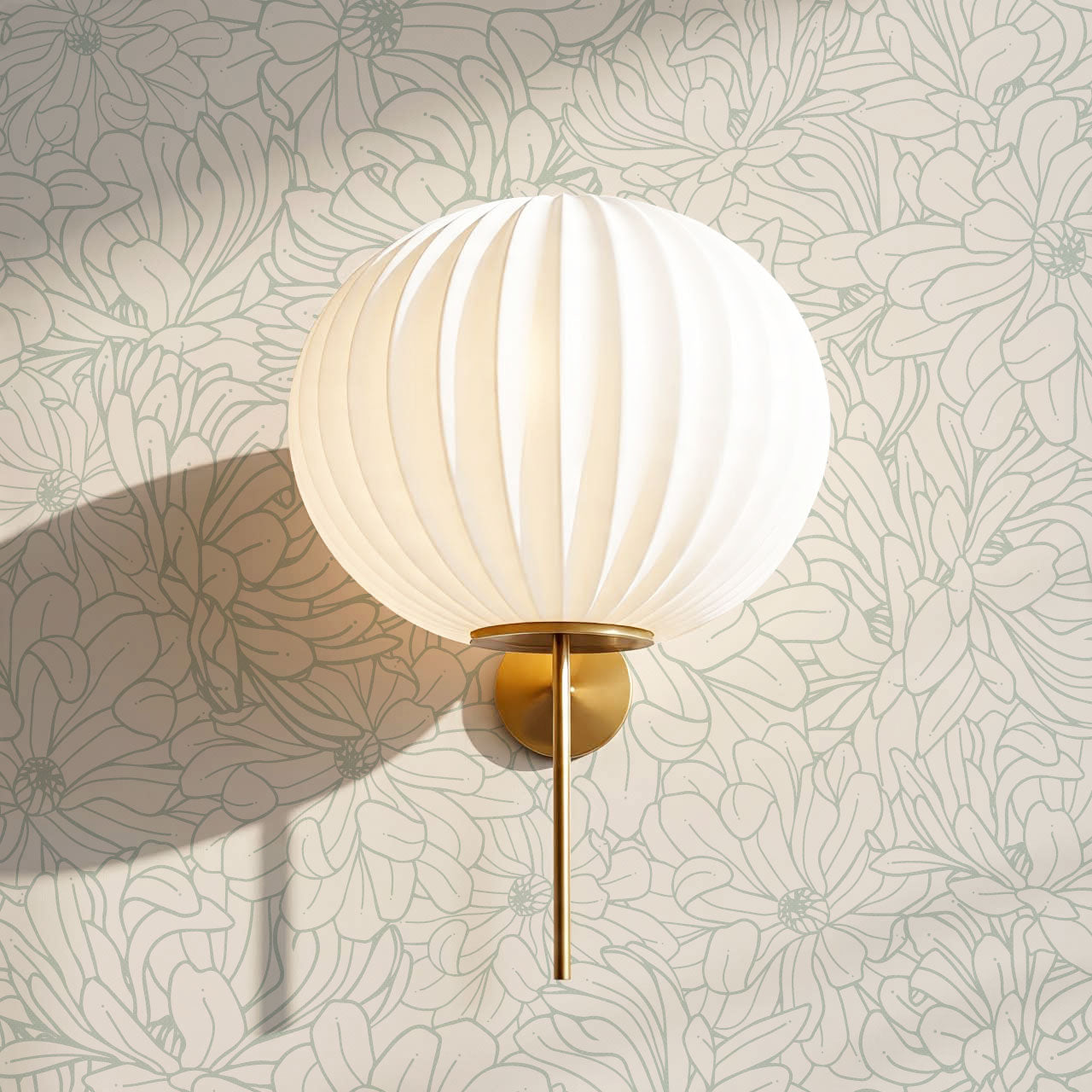Eloise Magnolia Petals Sage Wallpaper
