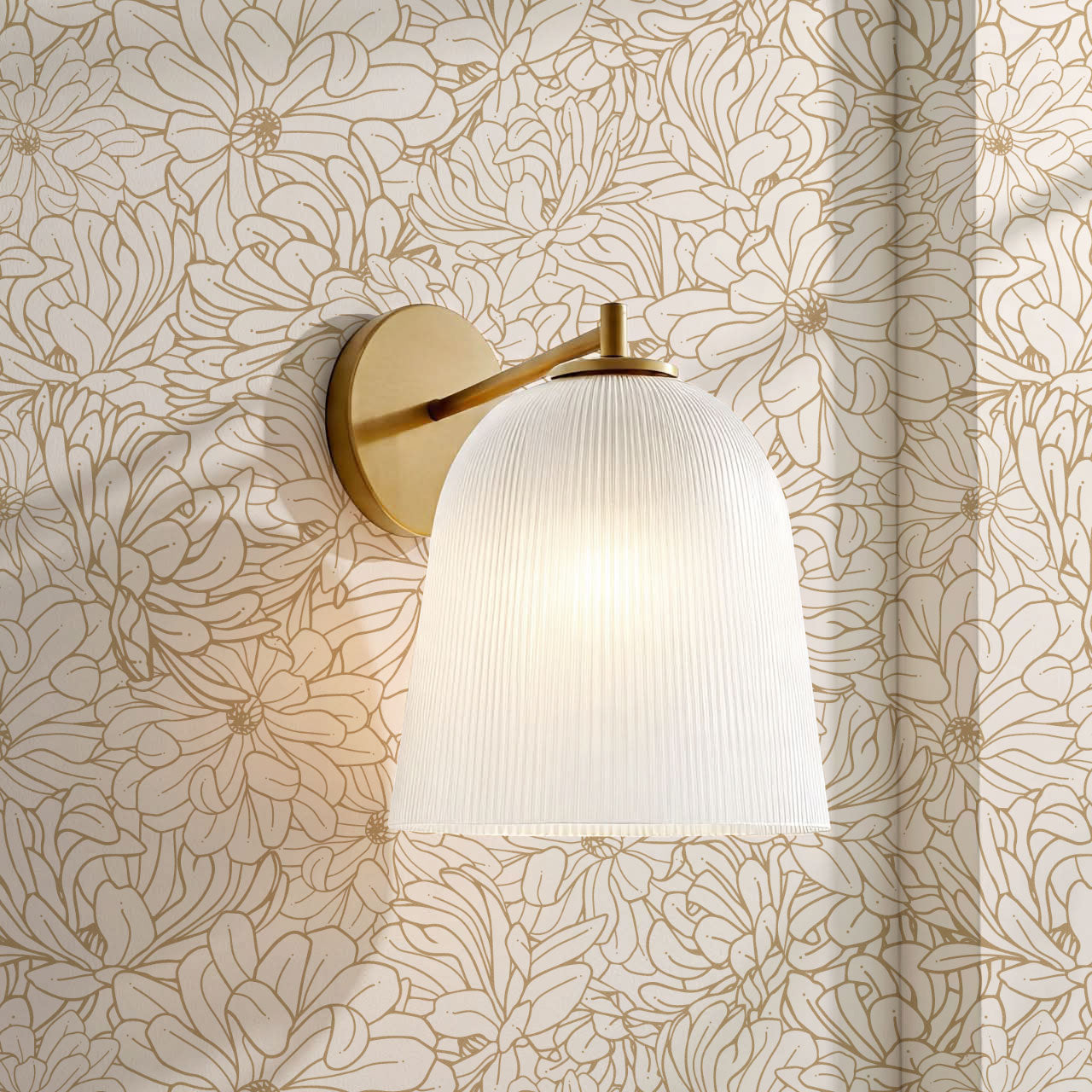 Eloise Magnolia Petals Gold Wallpaper