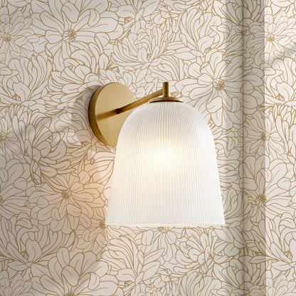 Eloise Magnolia Petals Gold Wallpaper