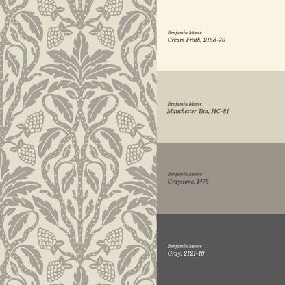 Elora Vintage Glamour Pewter Wallpaper
