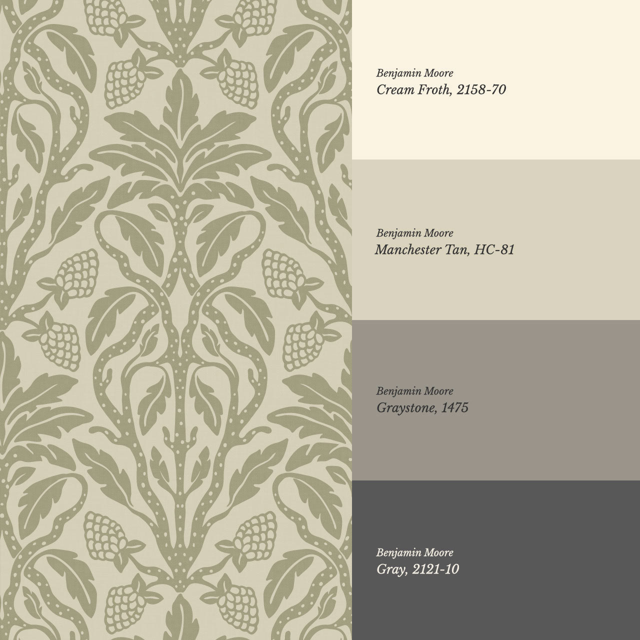 Elora Vintage Glamour Olive Wallpaper
