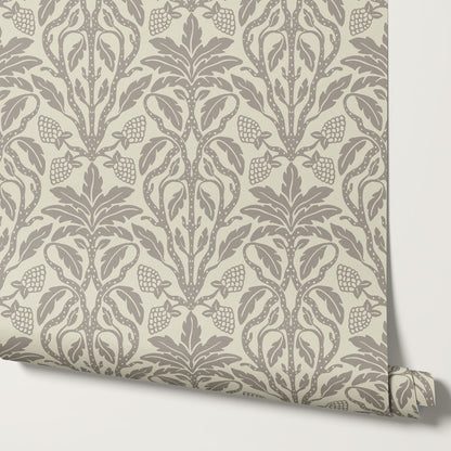 Elora Vintage Glamour Pewter Wallpaper