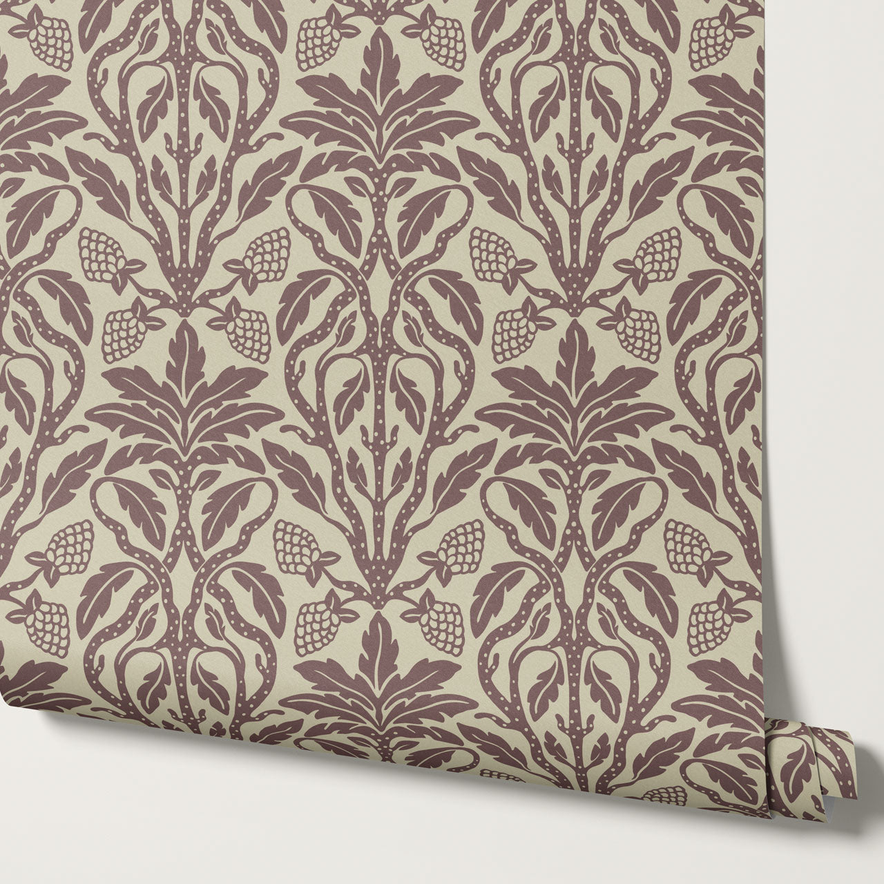 Elora Vintage Glamour Dark Mauve Wallpaper
