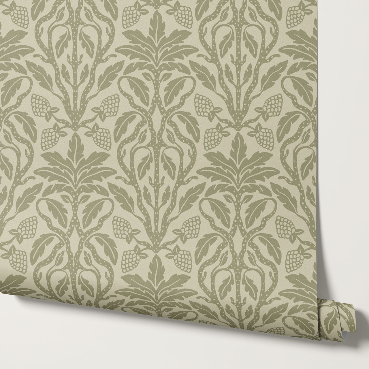 Elora Vintage Glamour Olive Wallpaper