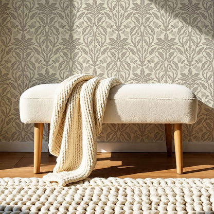 Elora Vintage Glamour Pewter Wallpaper