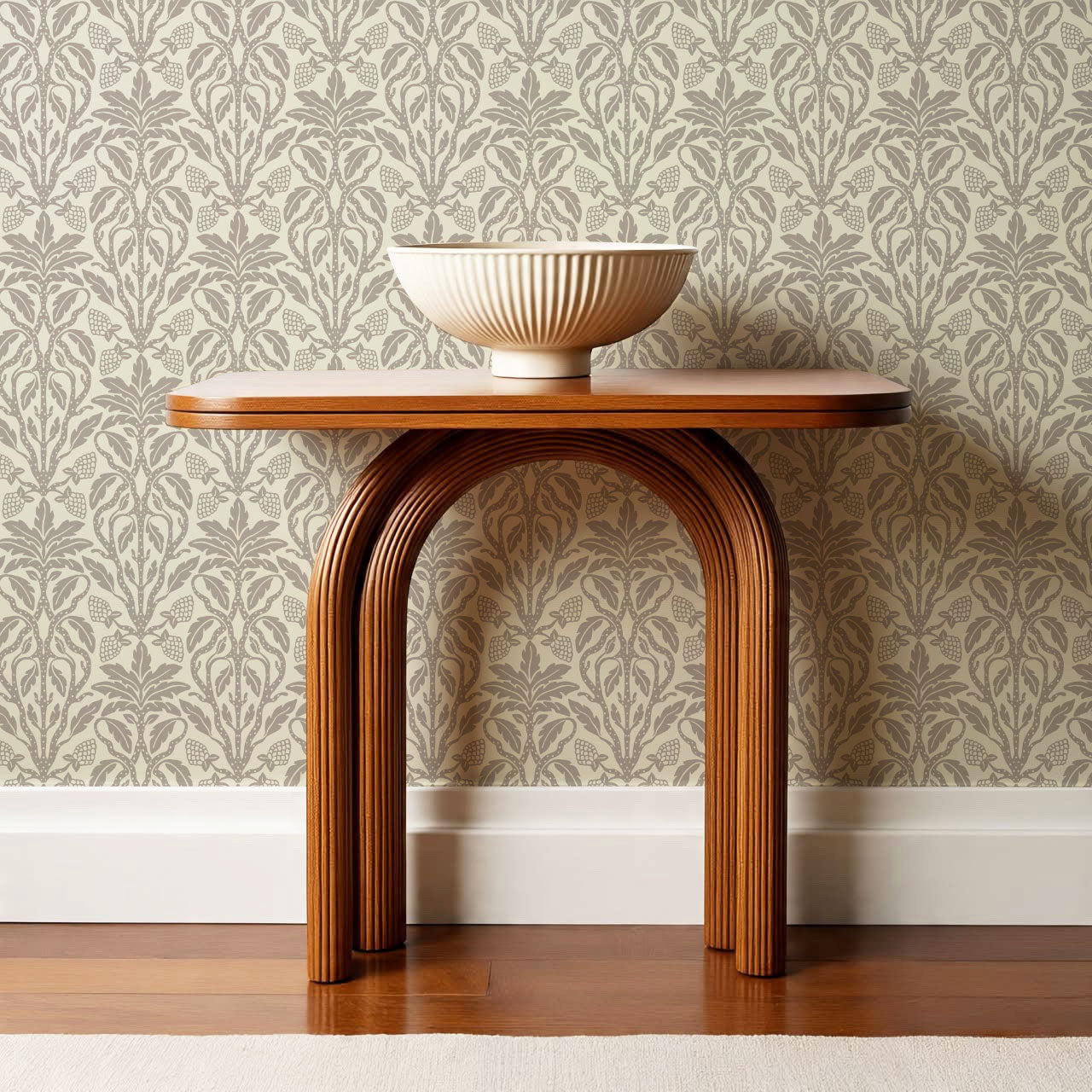 Elora Vintage Glamour Pewter Wallpaper