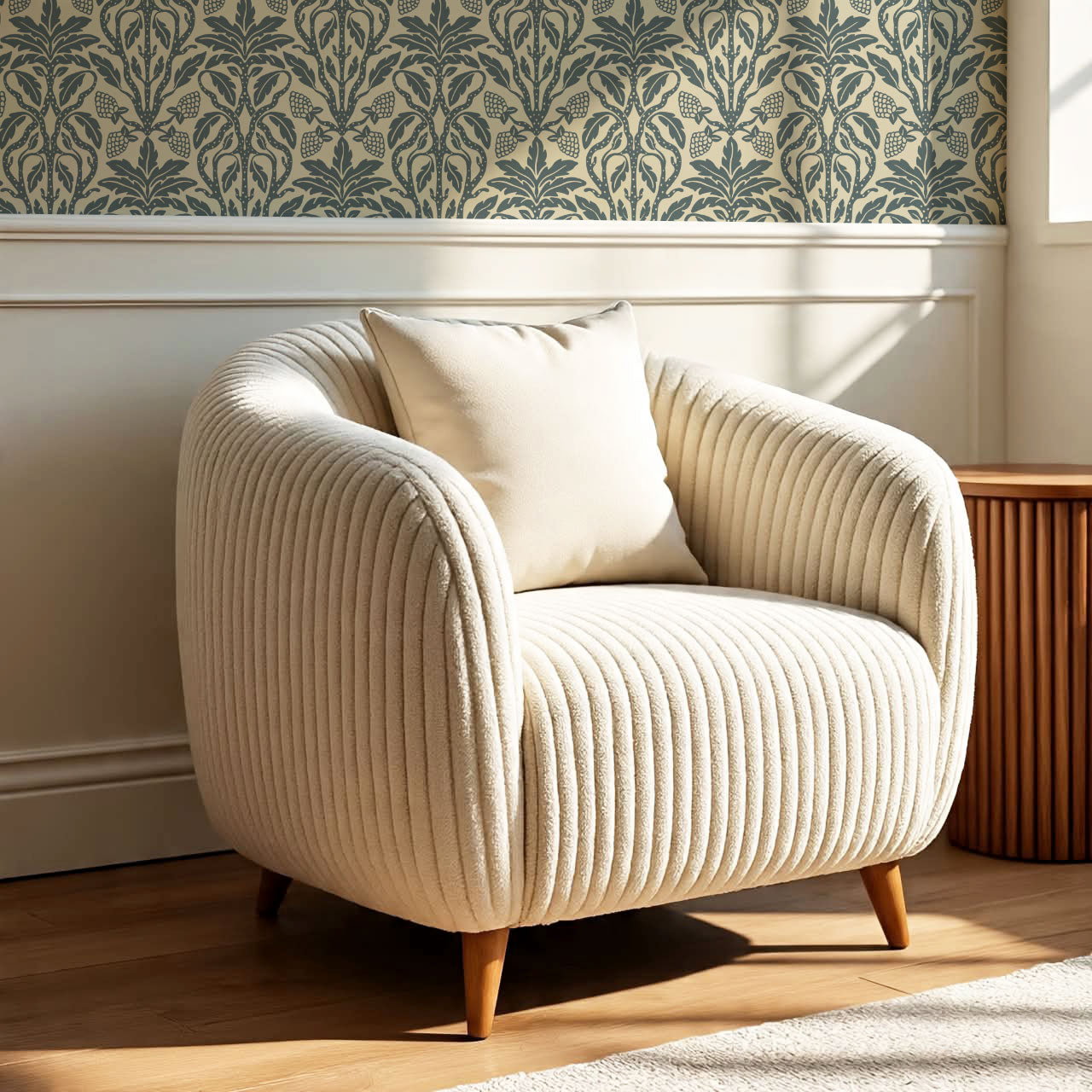 Elora Vintage Glamour Slate Wallpaper