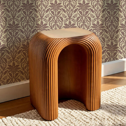 Elora Vintage Glamour Dark Mauve Wallpaper