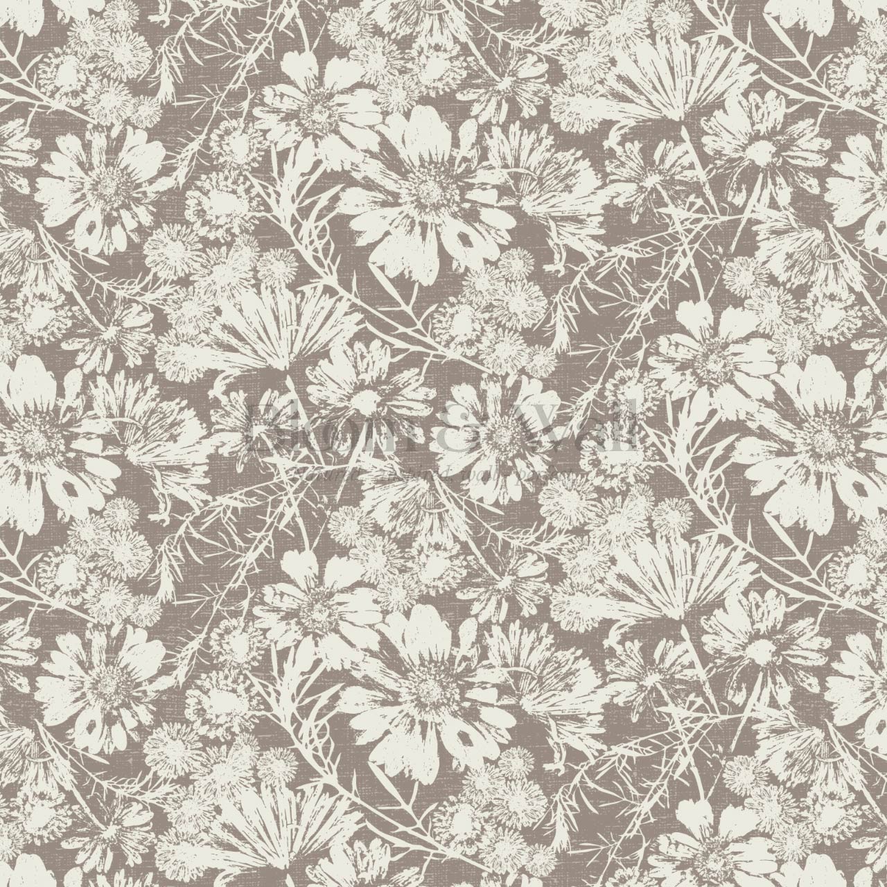 Elowyn Tossed Blooms Clay Wallpaper