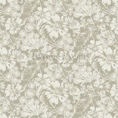 Elowyn Tossed Blooms Olive Wallpaper