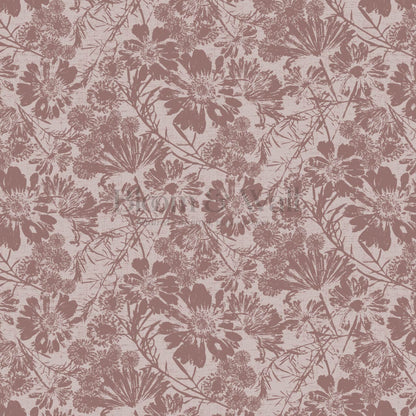 Elowyn Tossed Blooms Mauve Wallpaper