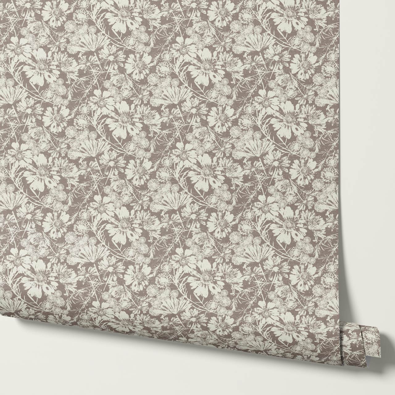Elowyn Tossed Blooms Clay Wallpaper