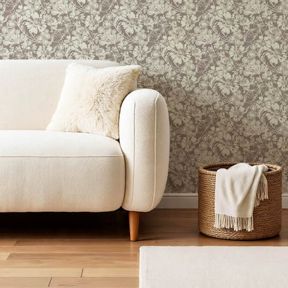 Elowyn Tossed Blooms Clay Wallpaper