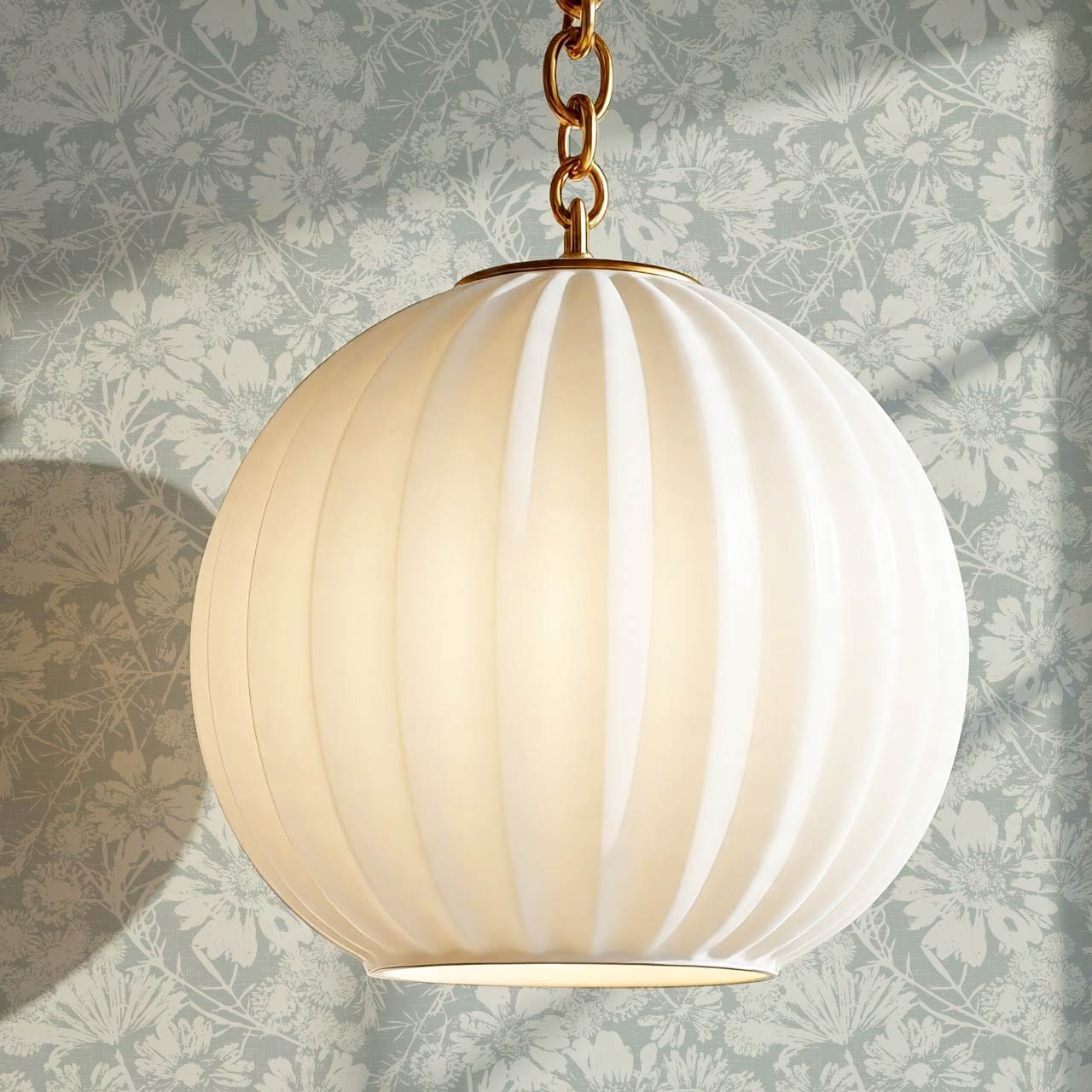 Elowyn Tossed Blooms Dove Gray Wallpaper