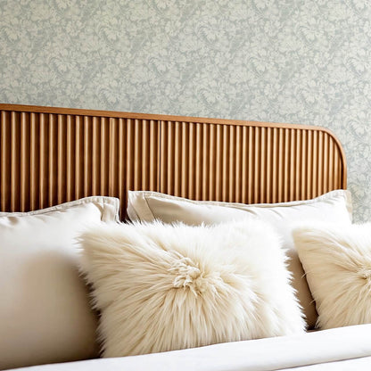 Elowyn Tossed Blooms Dove Gray Wallpaper