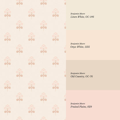 Elowynne Springtime Trellis Beige Blush Wallpaper