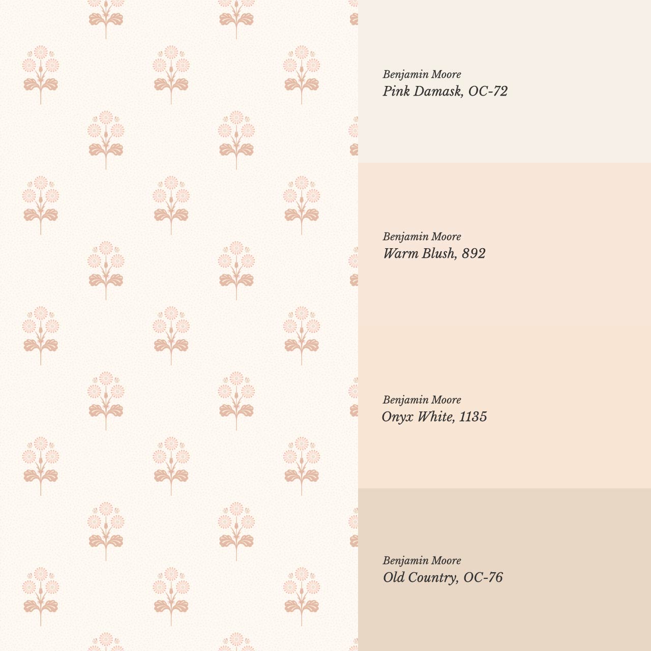 Elowynne Springtime Trellis Coral Cream Wallpaper