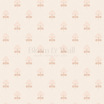 Elowynne Springtime Trellis Beige Blush Wallpaper
