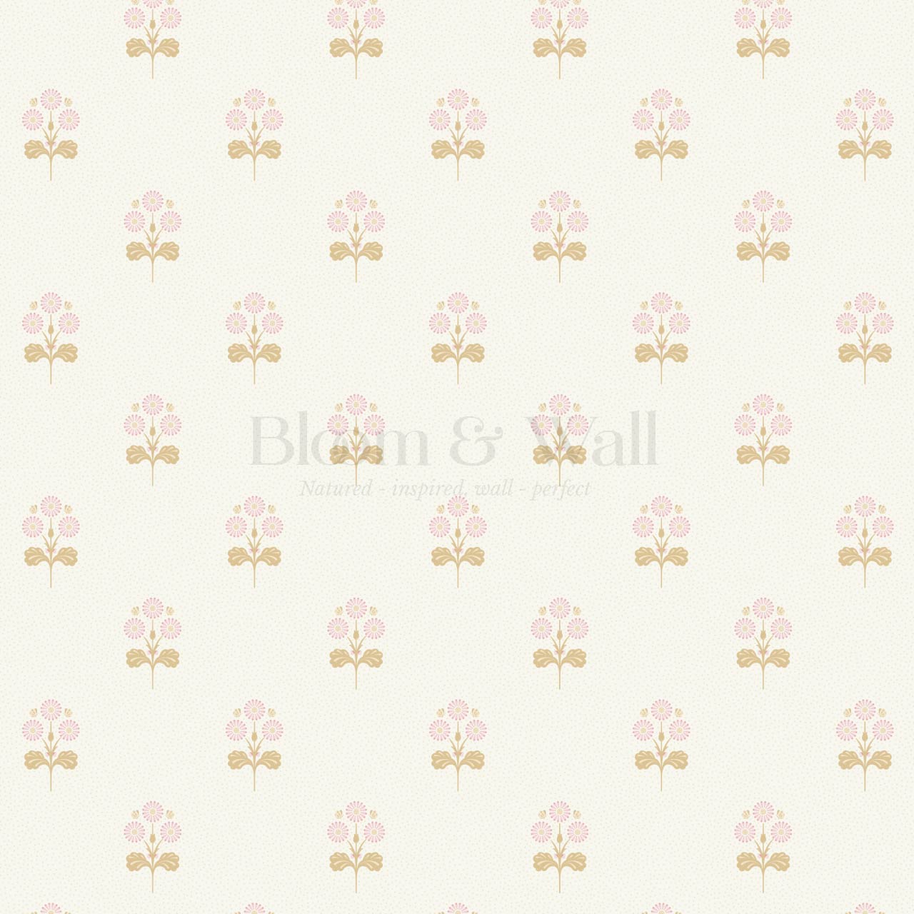 Elowynne Springtime Trellis Pink Cream Wallpaper