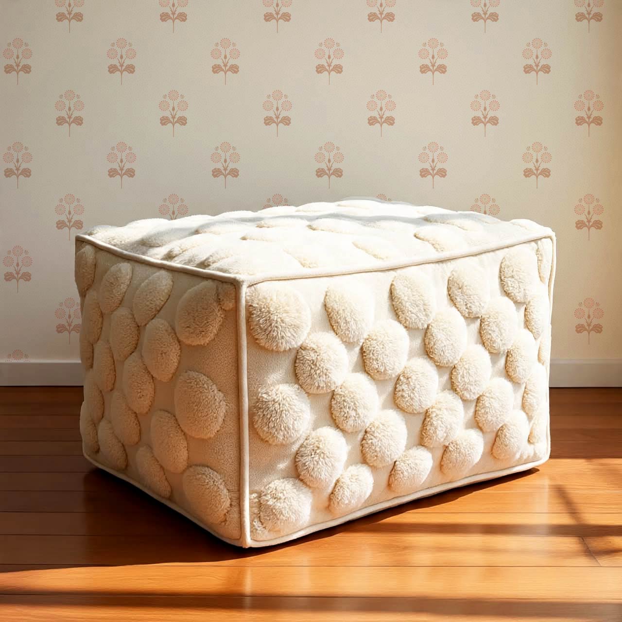 Elowynne Springtime Trellis Coral Cream Wallpaper