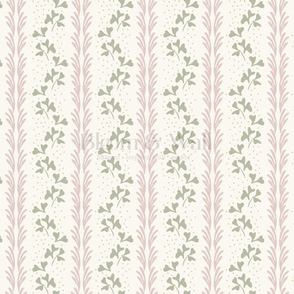 Elsa Clover Vines Blush Wallpaper
