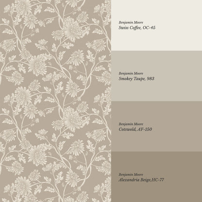 Elsie Wild Chrysanthemum Stone Wallpaper