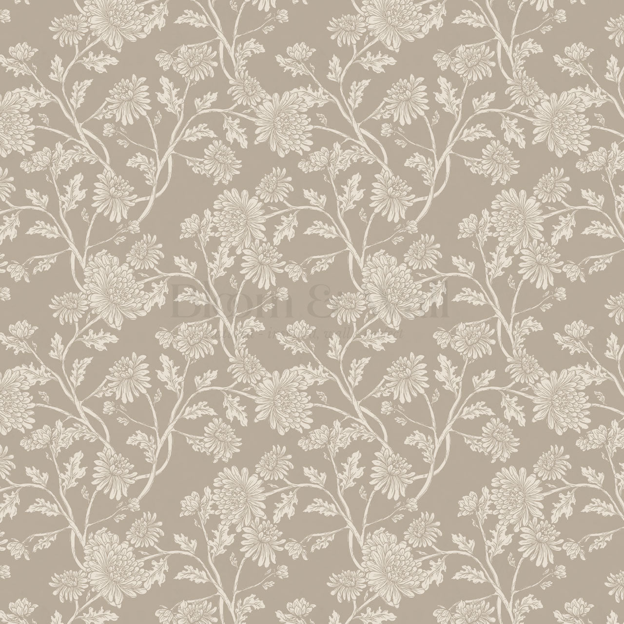 Elsie Wild Chrysanthemum Stone Wallpaper