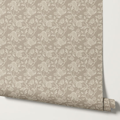 Elsie Wild Chrysanthemum Stone Wallpaper