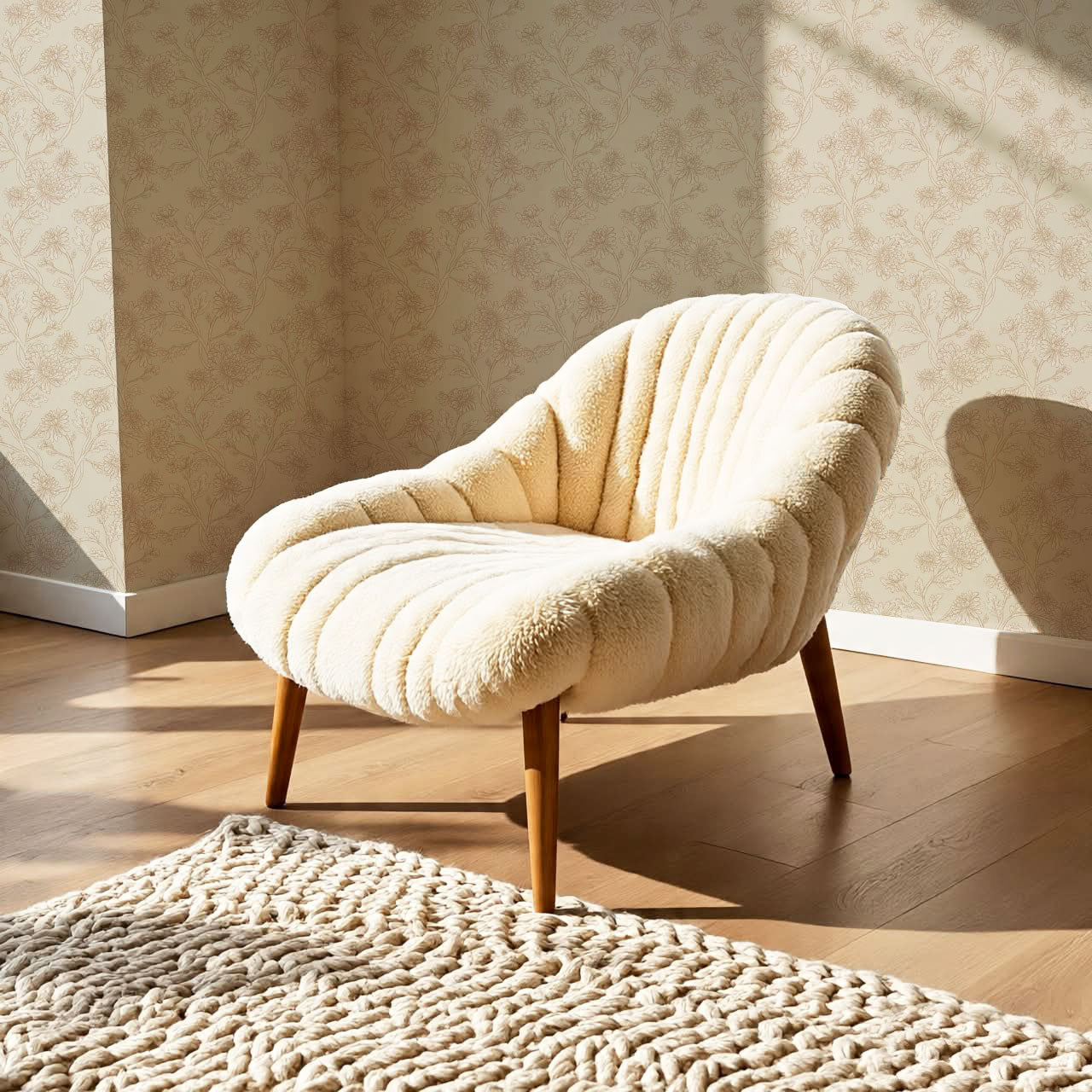 Elsie Wild Chrysanthemum Tan Wallpaper