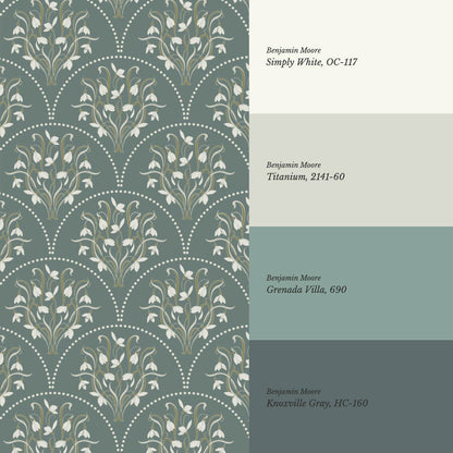 Eluta Snowdrop Scallops Forest Wallpaper