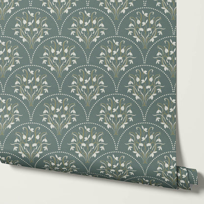 Eluta Snowdrop Scallops Forest Wallpaper