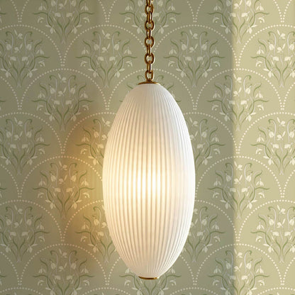 Eluta Snowdrop Scallops Sage Wallpaper