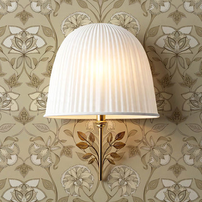 Elvia Ornate Floral Tan Almond Wallpaper