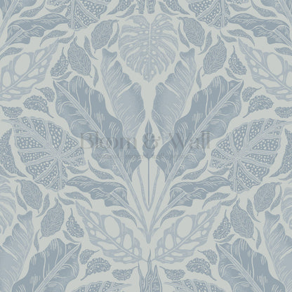 Elvie Tropic Heritage Blue Wallpaper