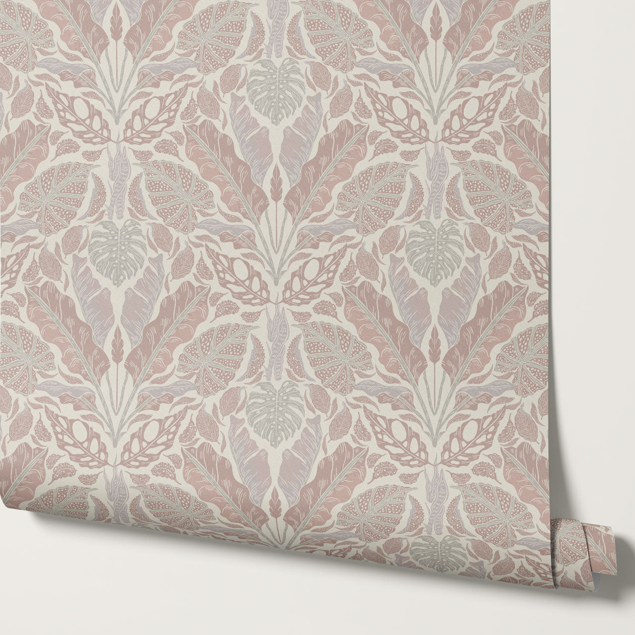 Elvie Tropic Heritage Mauve Wallpaper