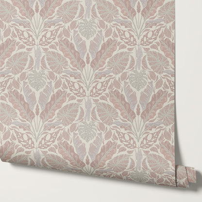 Elvie Tropic Heritage Mauve Wallpaper