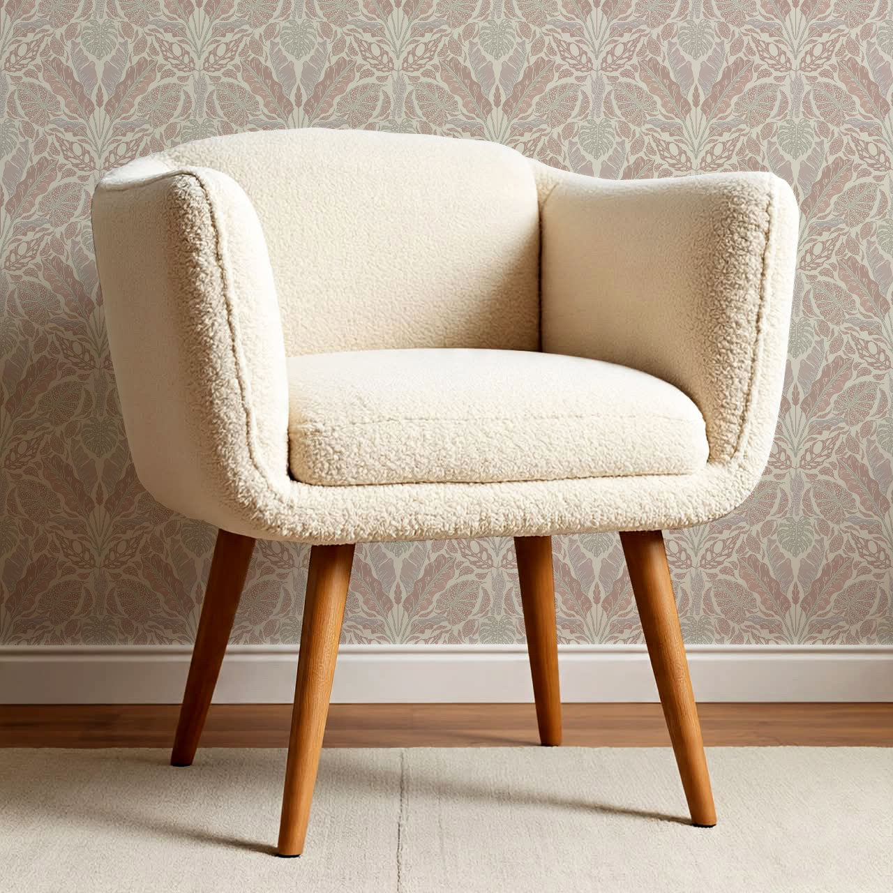 Elvie Tropic Heritage Mauve Wallpaper