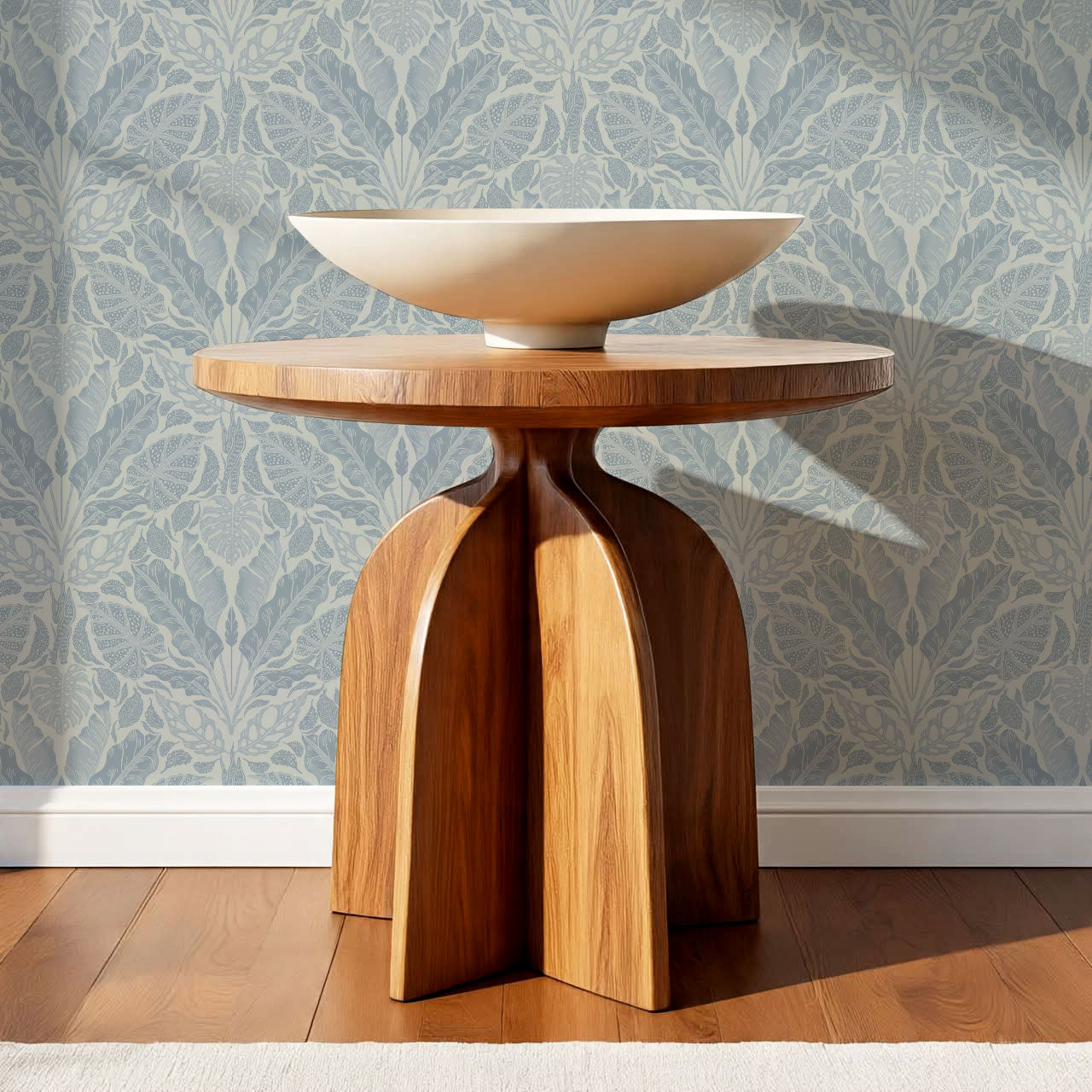 Elvie Tropic Heritage Blue Wallpaper