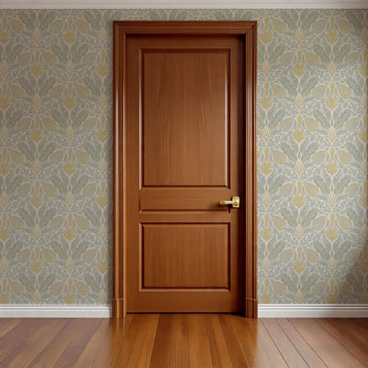 Elvie Tropic Heritage Gold Sage Wallpaper