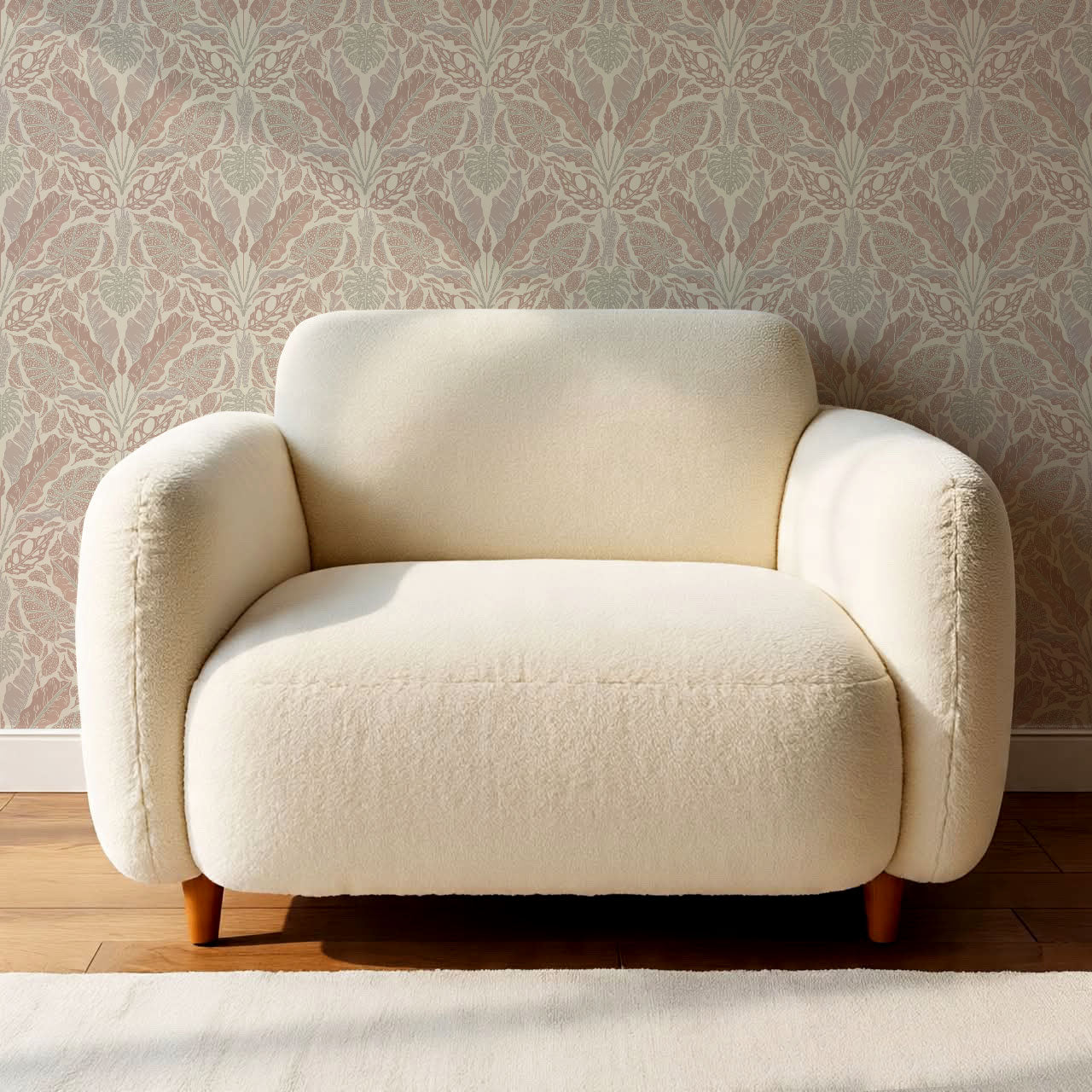Elvie Tropic Heritage Mauve Wallpaper