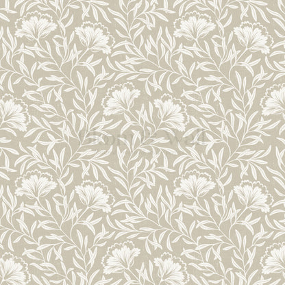 Emerson Bloom Vines Neutral Beige Wallpaper