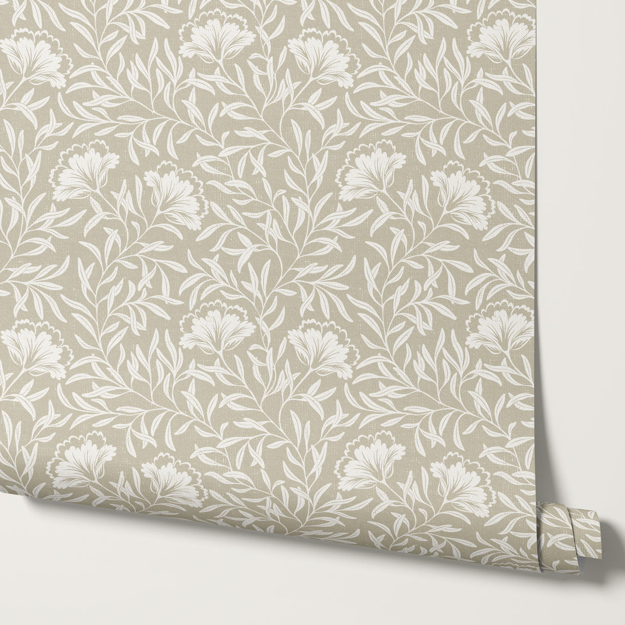 Emerson Bloom Vines Neutral Beige Wallpaper