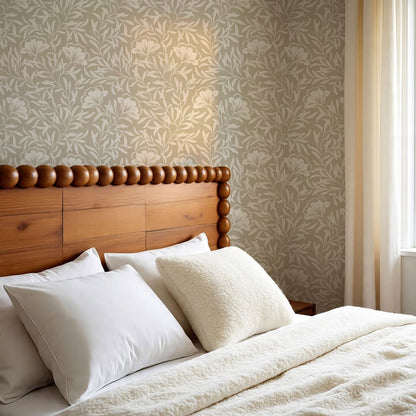 Emerson Bloom Vines Neutral Beige Wallpaper