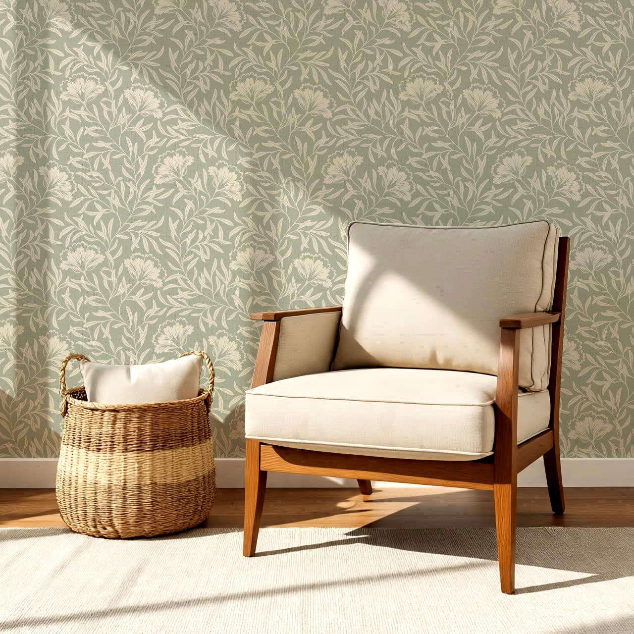 Emerson Bloom Vines Sage Wallpaper