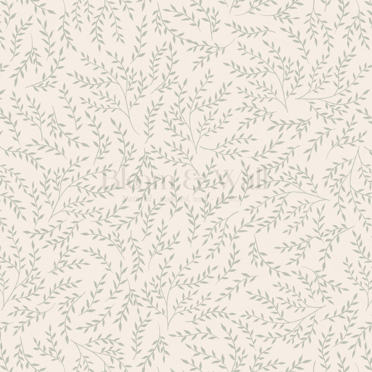 Emery Leaf & Vine Sage Wallpaper