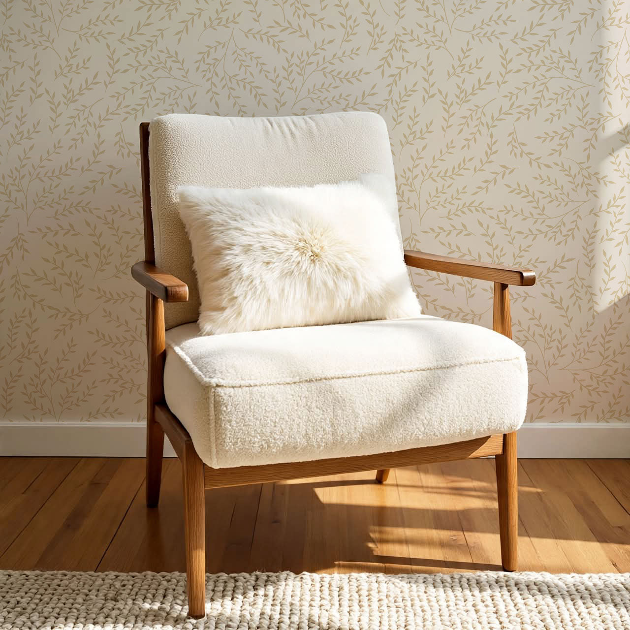 Emery Leaf & Vine Chamomile Wallpaper